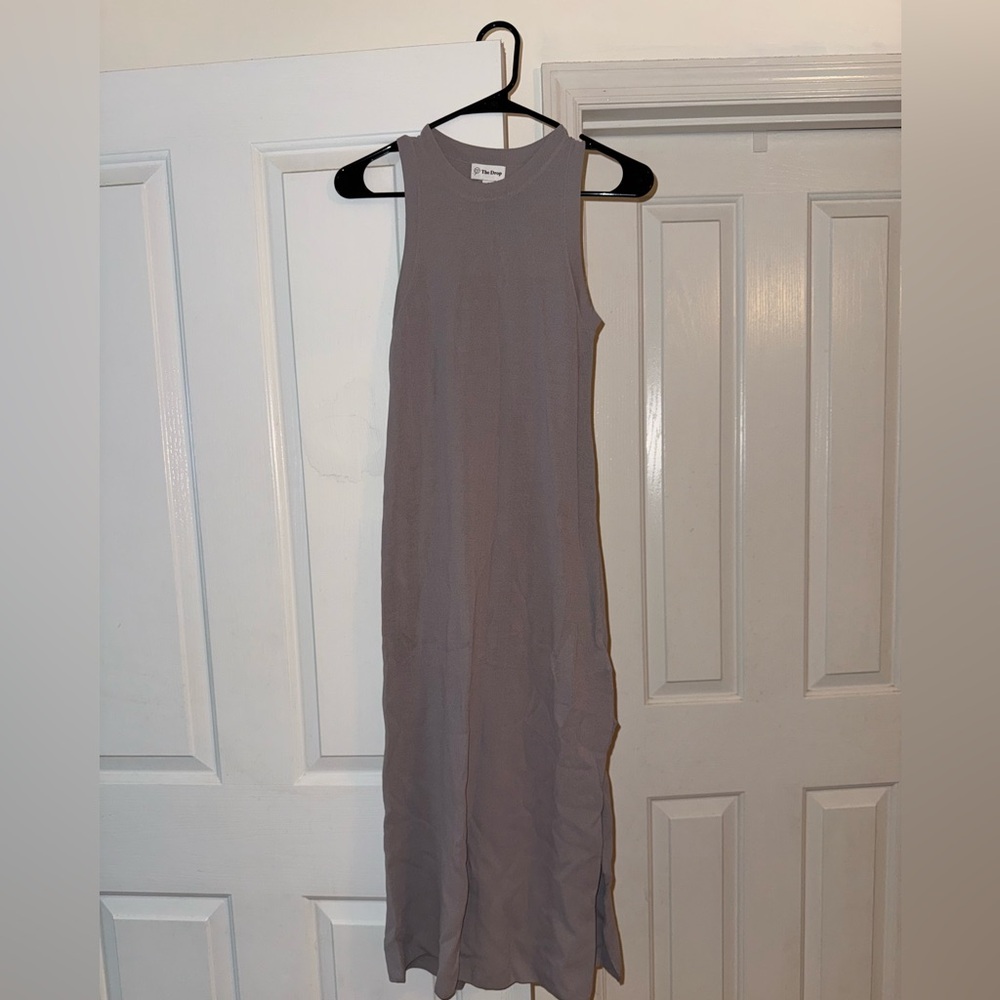 The Drop | Silver Cloud high neck maxi sweater dress, size S